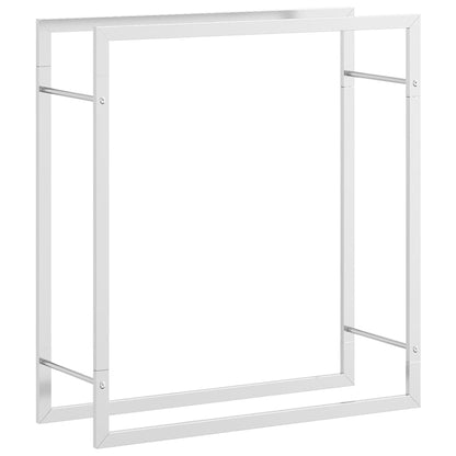 Suporte para lenha 80x28x86 cm aço inoxidável
