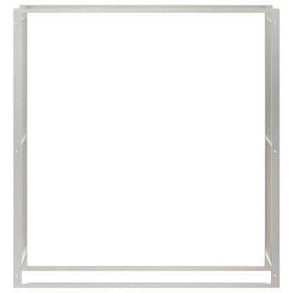 Suporte para lenha 110x28x116 cm aço inoxidável
