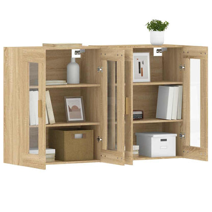 Móveis de parede 2 pcs derivados de madeira carvalho sonoma