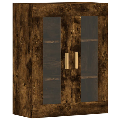 Móveis de parede 2 pcs derivados de madeira carvalho fumado