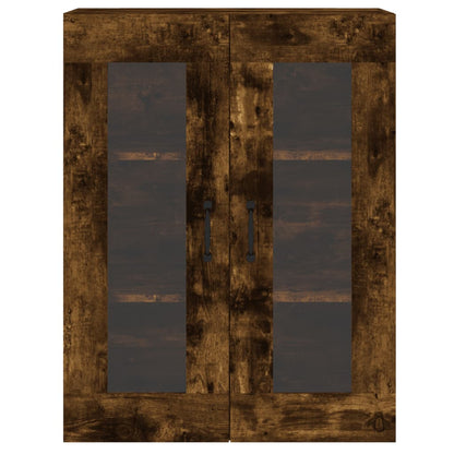 Móveis de parede 2 pcs derivados de madeira carvalho fumado