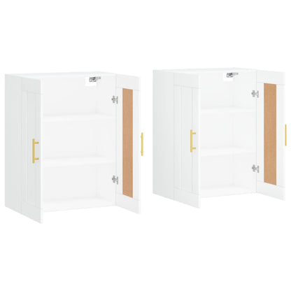 Móveis de parede 2 pcs derivados de madeira branco