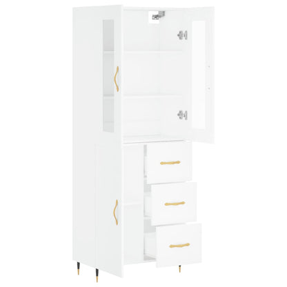 Armário alto 69,5x34x180 cm derivados de madeira branco