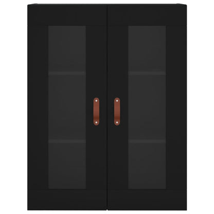 Armário alto 69,5x34x180 cm derivados de madeira preto