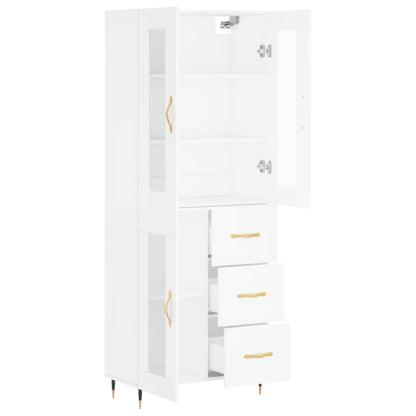 Armário alto 69,5x34x180 cm derivados de madeira branco