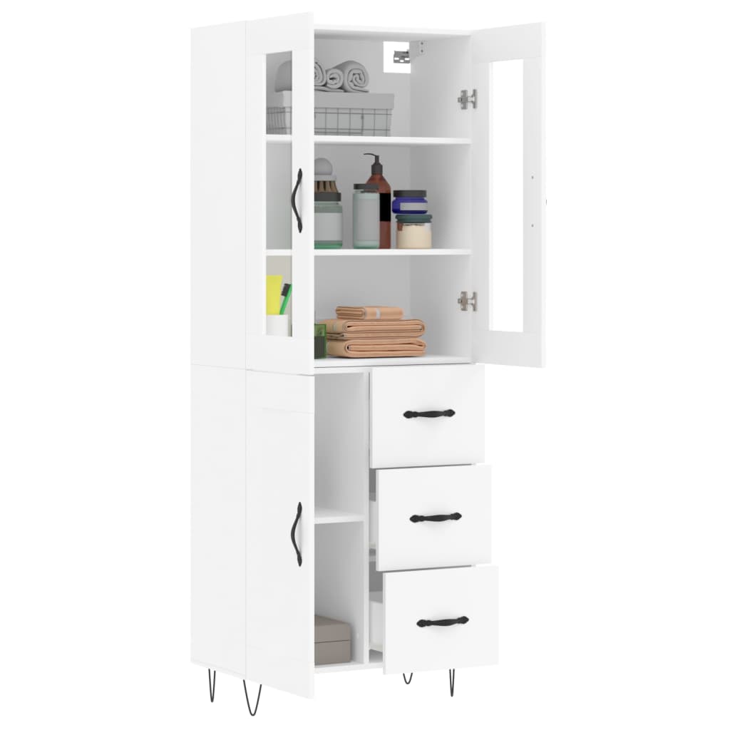 Armário alto 69,5x34x180 cm derivados de madeira branco