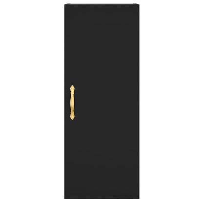 Armário alto 34,5x34x180 cm madeira processada preto