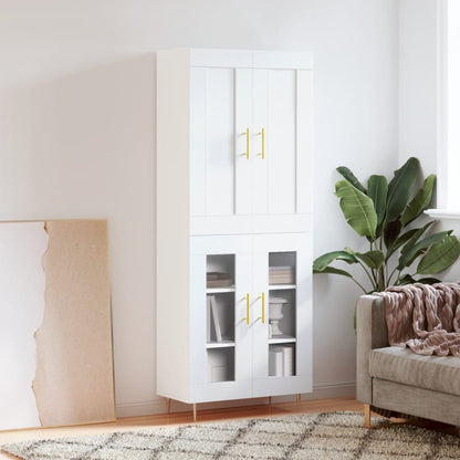 Armário alto 69,5x34x180 cm derivados de madeira branco