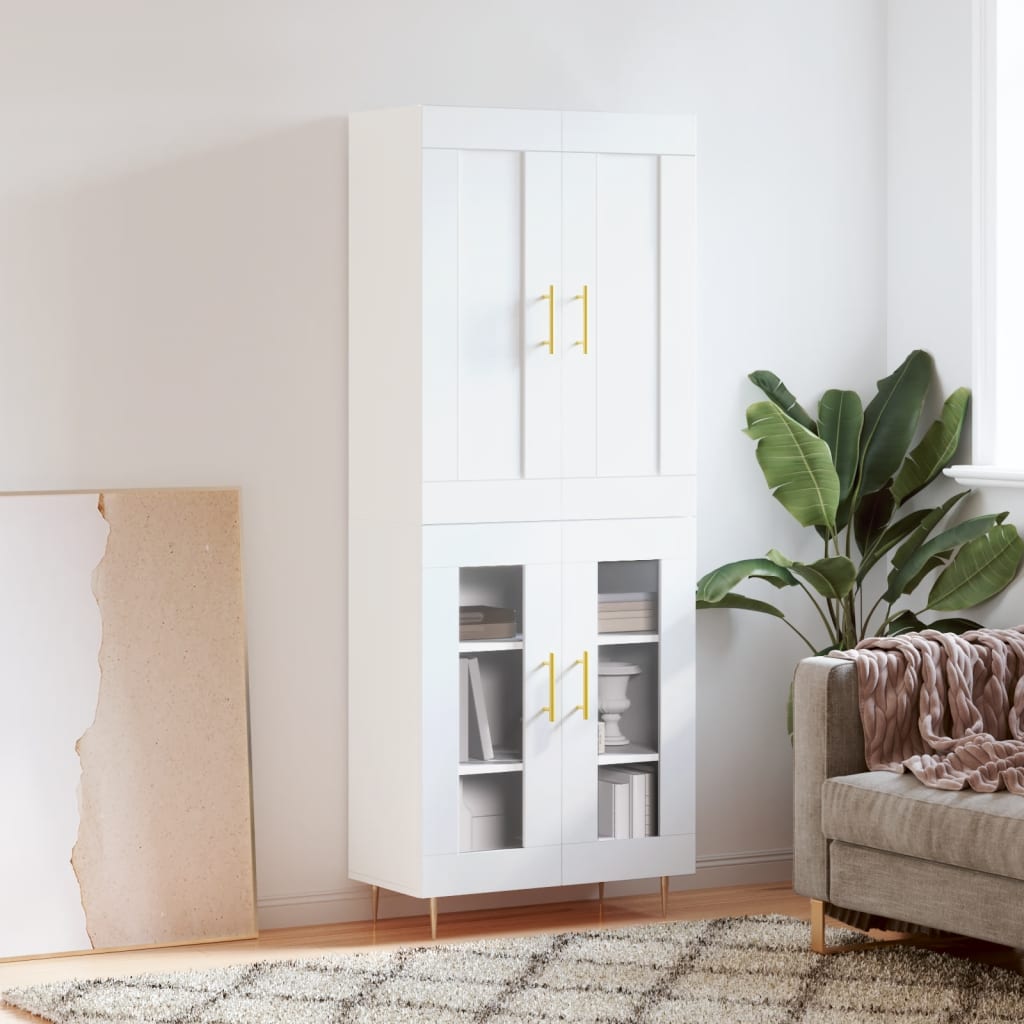 Armário alto 69,5x34x180 cm derivados de madeira branco