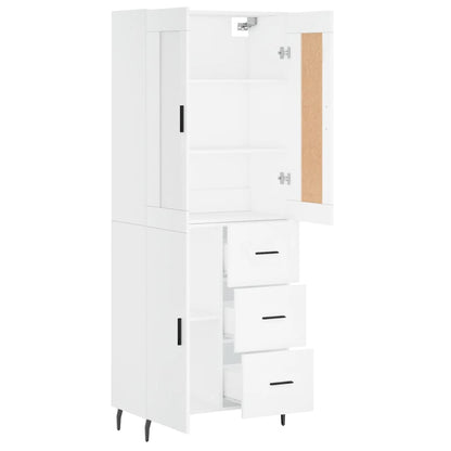 Armário alto 69,5x34x180 cm derivados de madeira branco