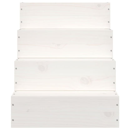 Escada p/ animais de estimação 40x49x47 cm pinho maciço branco