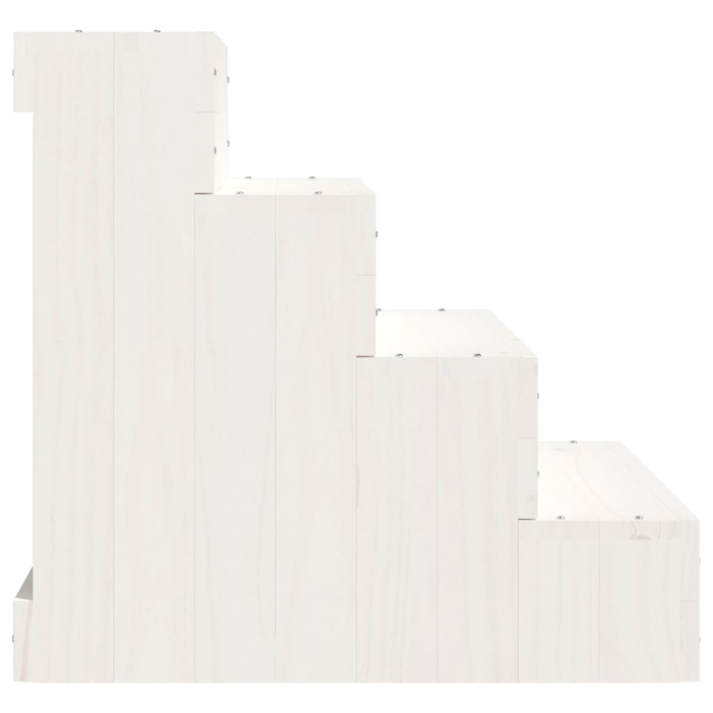 Escada p/ animais de estimação 40x49x47 cm pinho maciço branco