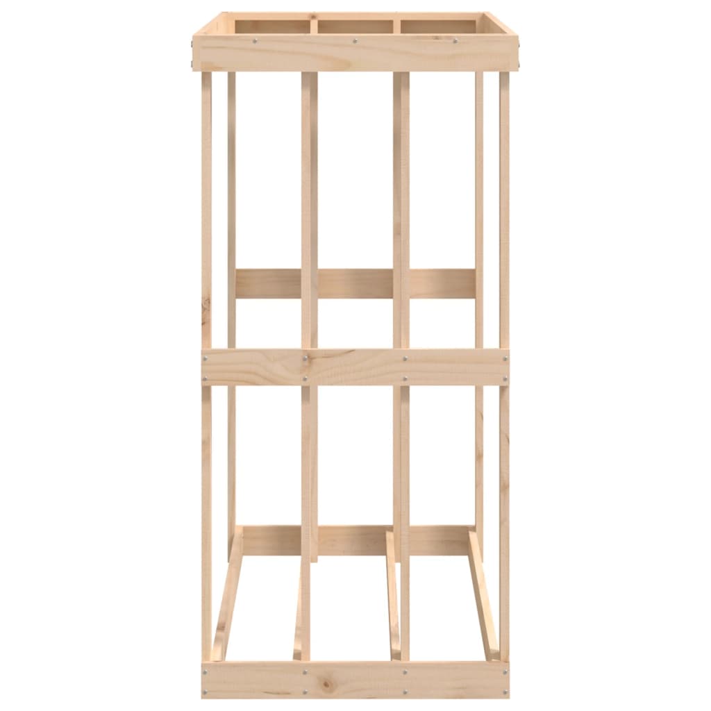 Suporte de lenha p/ exterior 108x52x106 cm madeira pinho maciça