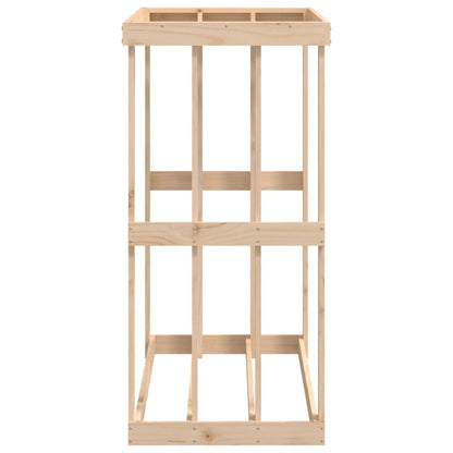 Suporte de lenha p/ exterior 108x52x106 cm madeira pinho maciça