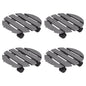 Carrinhos para vasos 4 pcs Ø30x7,5 cm WPC cinzento
