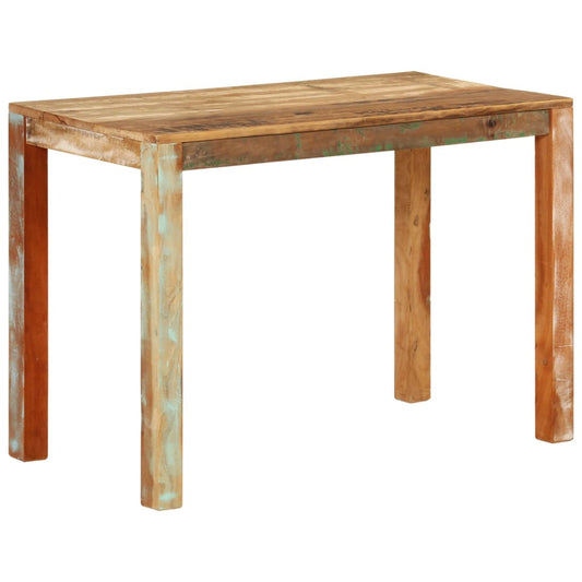 Mesa de jantar 110x55x76 cm madeira recuperada maciça