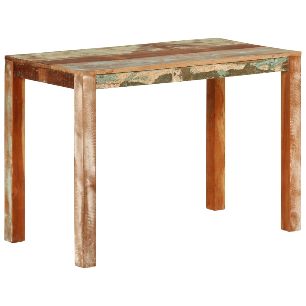 Mesa de jantar 110x55x76 cm madeira recuperada maciça