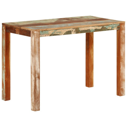Mesa de jantar 110x55x76 cm madeira recuperada maciça