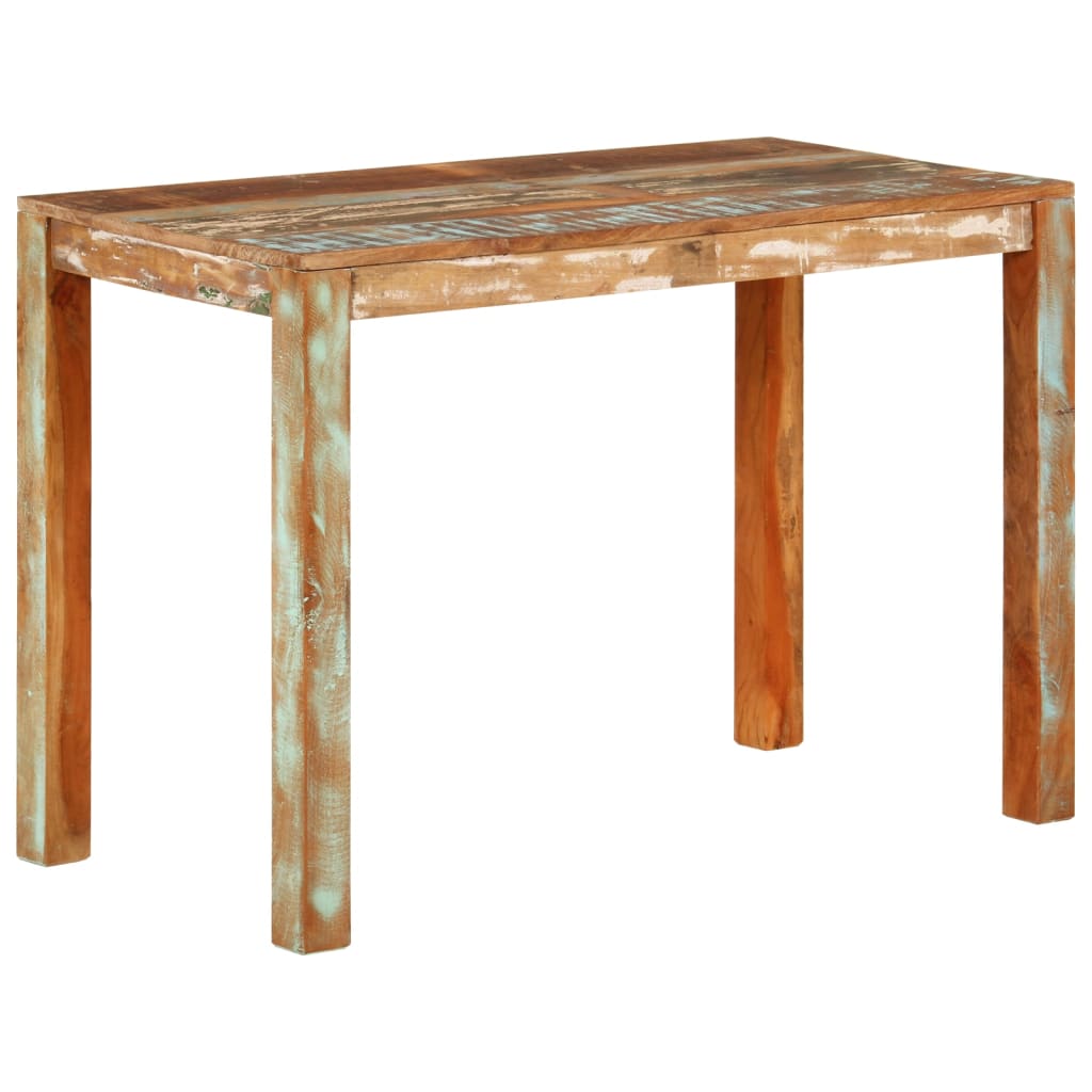 Mesa de jantar 110x55x76 cm madeira recuperada maciça