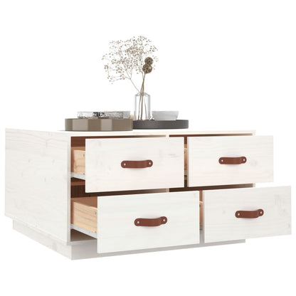 Mesa de centro 80x80x45 cm pinho maciço branco