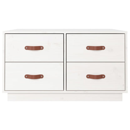 Mesa de centro 80x80x45 cm pinho maciço branco