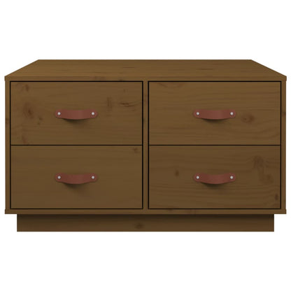 Mesa de centro 80x80x45 cm pinho maciço castanho mel