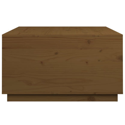 Mesa de centro 80x80x45 cm pinho maciço castanho mel
