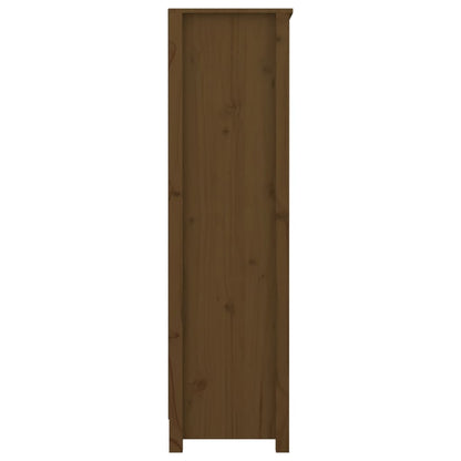 Estante 80x35x126 cm madeira de pinho maciça castanho mel