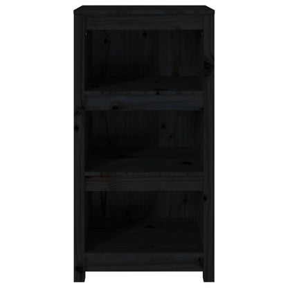 Estante 50x35x97 cm madeira de pinho maciça preto