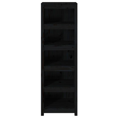 Estante 50x35x154 cm madeira de pinho maciça preto