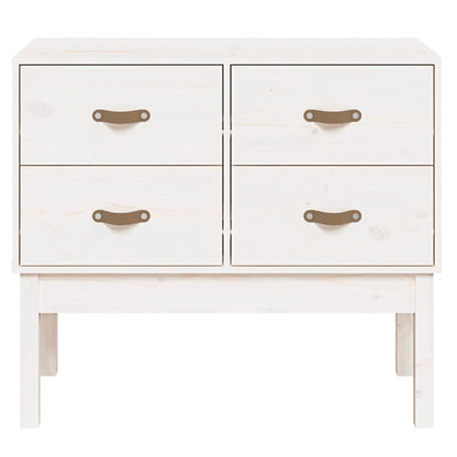 Mesa consola 90x40x78 cm madeira de pinho maciça branco