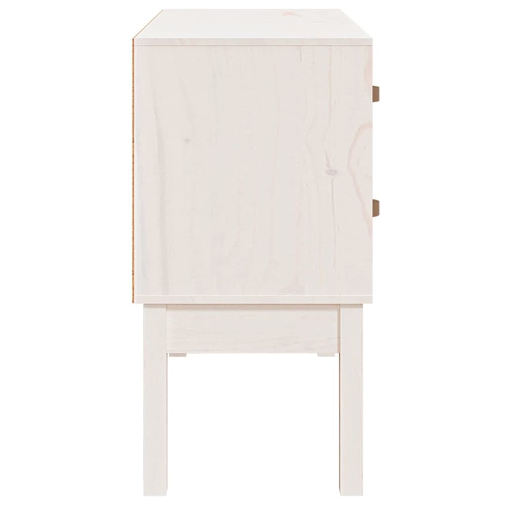 Mesa consola 90x40x78 cm madeira de pinho maciça branco