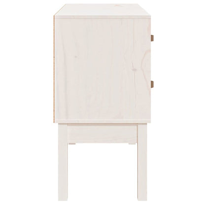 Mesa consola 90x40x78 cm madeira de pinho maciça branco