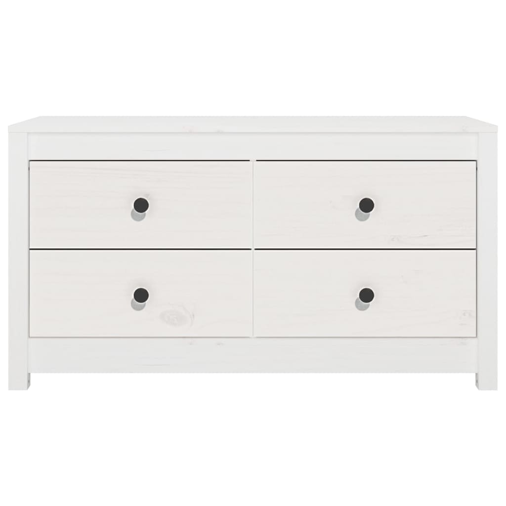 Armário de apoio 100x40x54 cm pinho maciço branco