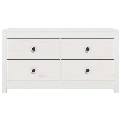 Armário de apoio 100x40x54 cm pinho maciço branco