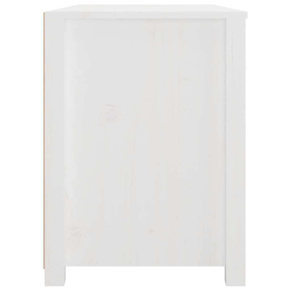 Armário de apoio 100x40x54 cm pinho maciço branco