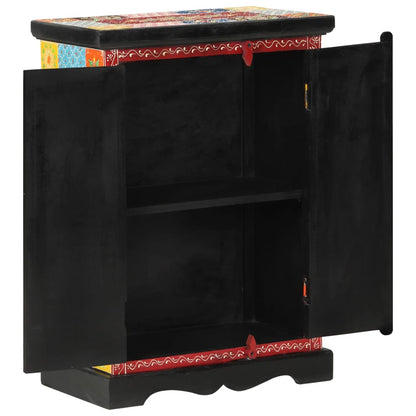 Aparador pintado à mão com portas 53x30x75 cm mangueira maciça