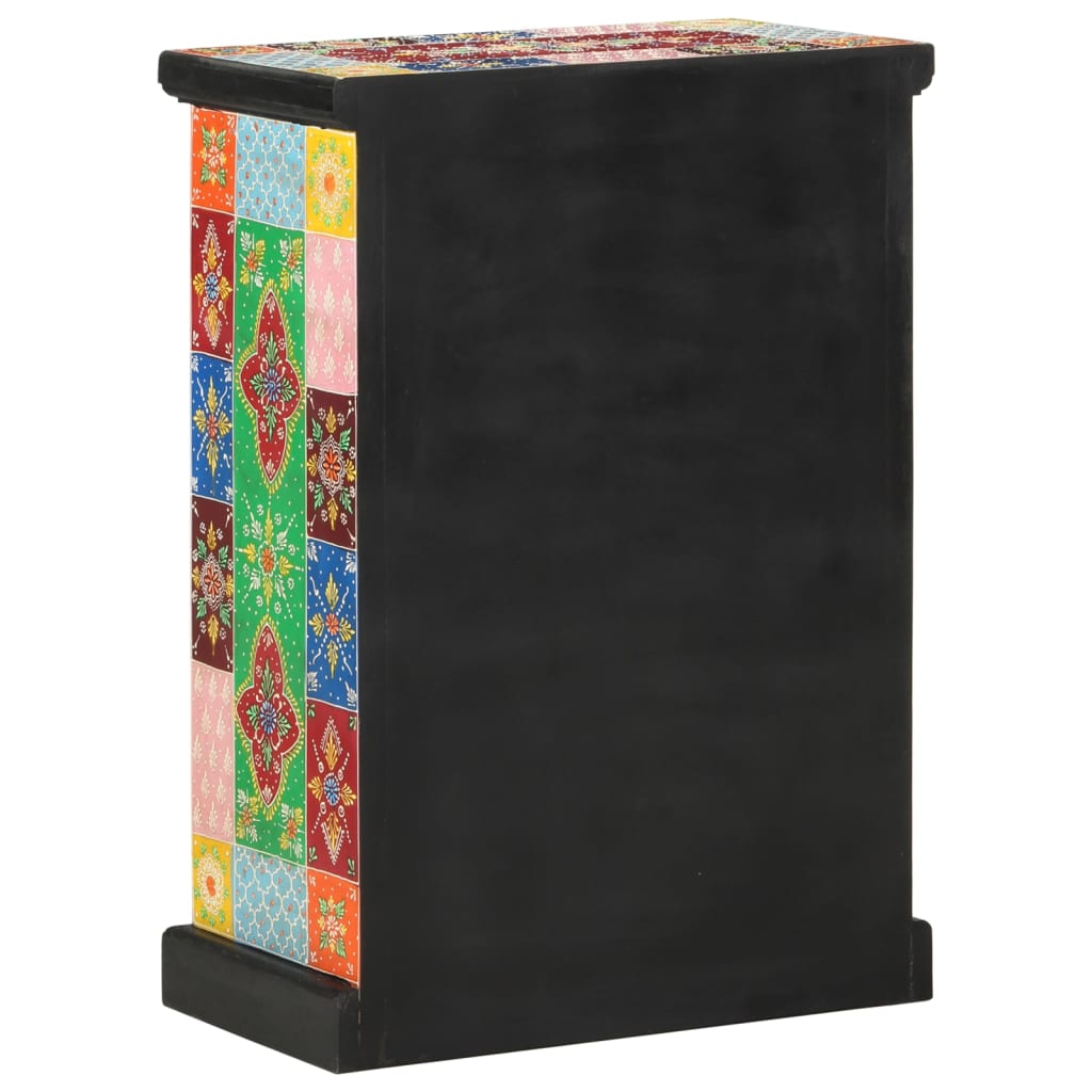 Aparador pintado à mão com portas 53x30x75 cm mangueira maciça