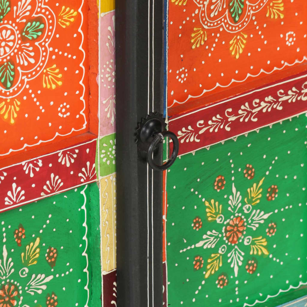 Aparador pintado à mão com portas 53x30x75 cm mangueira maciça