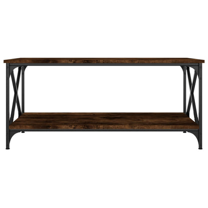 Mesa de centro 100x50x45cm deriv. madeira/ferro carvalho fumado