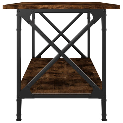 Mesa de centro 80x45x45 cm deriv. madeira/ferro carvalho fumado