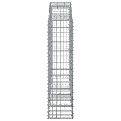 Cestos gabião arqueados 2pcs 200x50x160/180cm ferro galvanizado