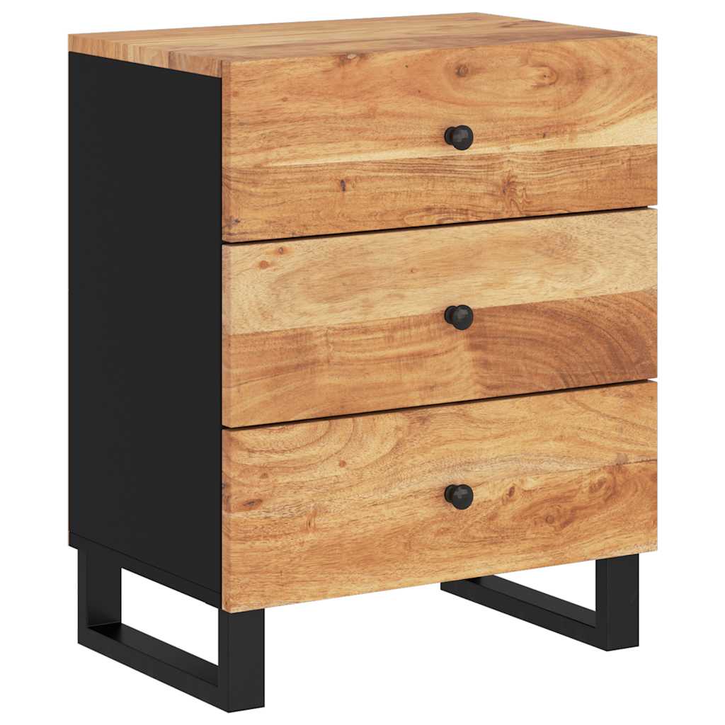 Mesa de cabeceira 50x33x62 cm acácia maciça/derivados madeira