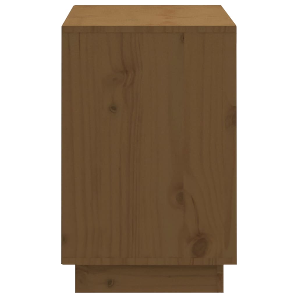 Sapateira 110x34x52 cm madeira de pinho maciça castanho mel