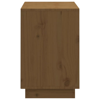 Sapateira 110x34x52 cm madeira de pinho maciça castanho mel