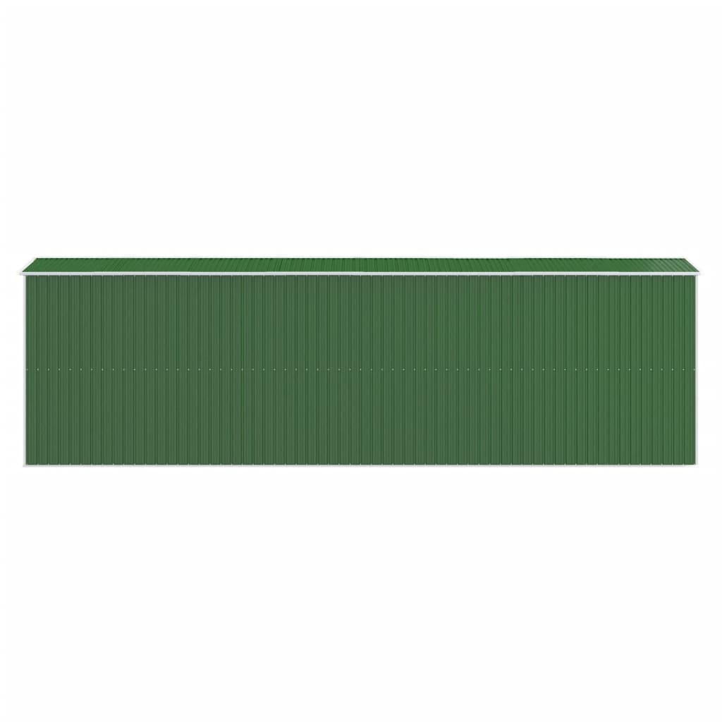Abrigo de jardim 192x689x223 cm aço galvanizado verde