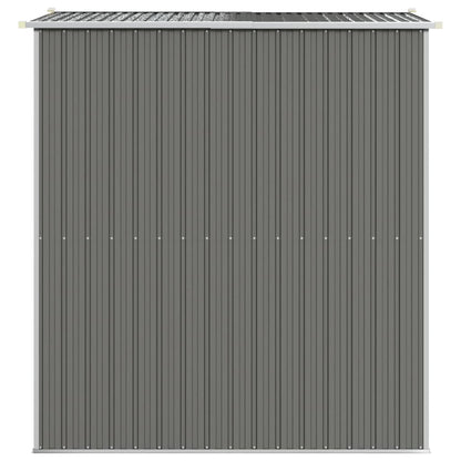 Abrigo de jardim 192x191x223 cm aço galvanizado cinzento-claro