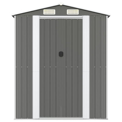 Abrigo de jardim 192x523x223 cm aço galvanizado cinzento-claro