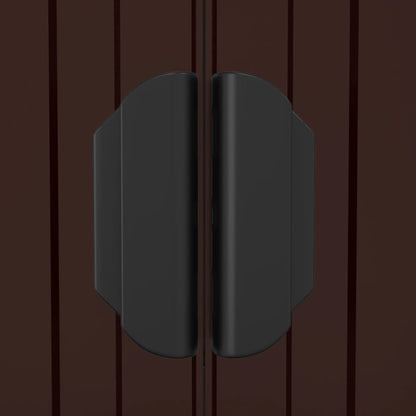 Abrigo de jardim 192x440x223 cm aço galvanizado castanho-escuro