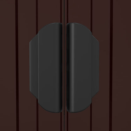 Abrigo de jardim 192x772x223 cm aço galvanizado castanho-escuro